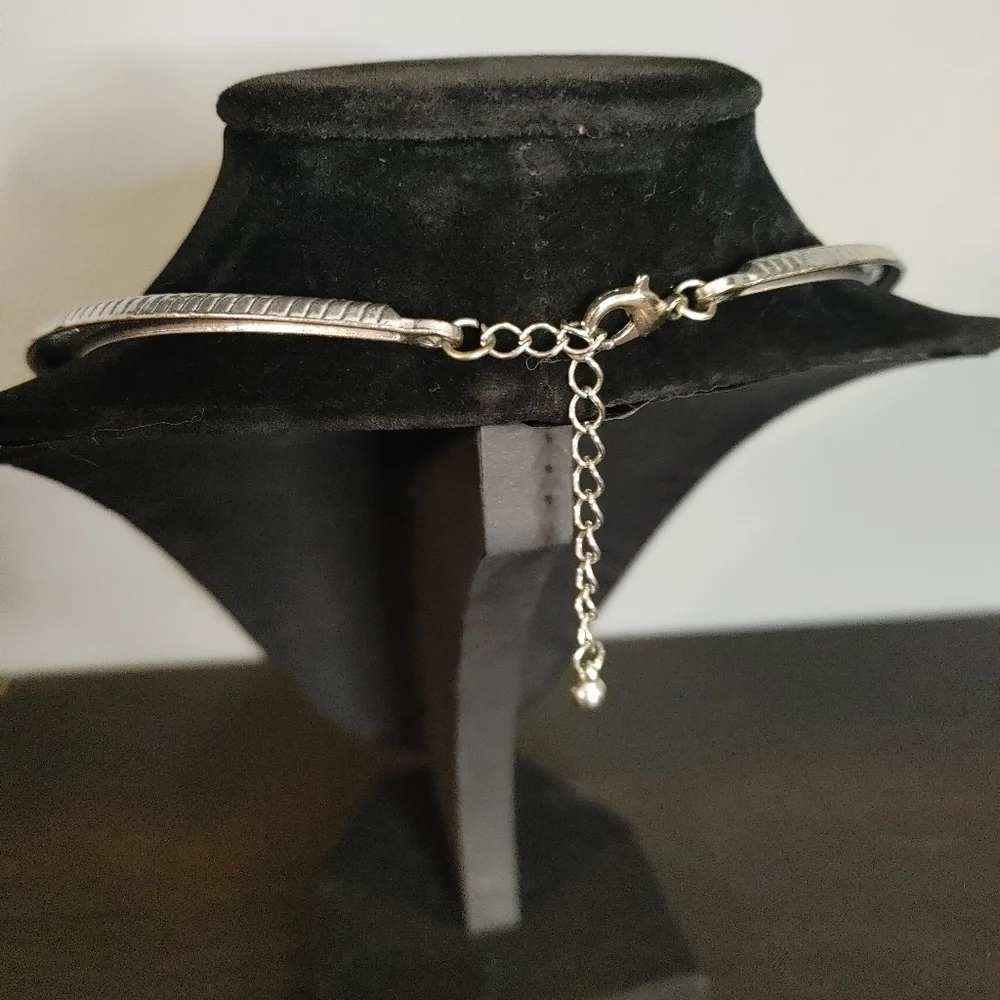 Silver and Turquoise Statement Necklace - Picture 2 of 3